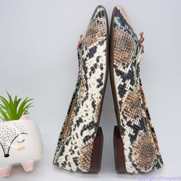 Madewell Adelle Ballet Flat in Snake‎ Embossed Leather, women's size 7 - Picture 5 of 13